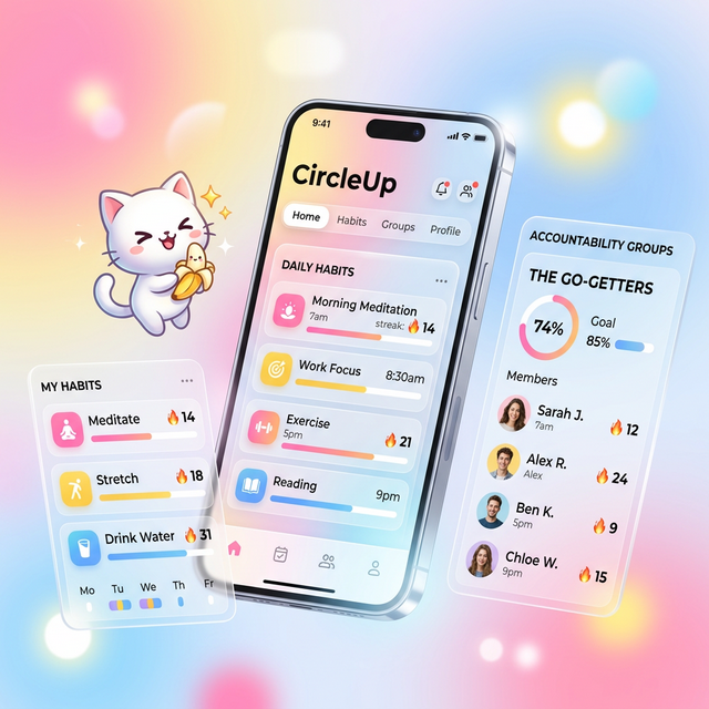 CircleUp — Micro-Accountability Community App preview